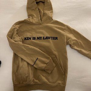 Talentless Kim is my Lawyer Hoodie - Tan - Small